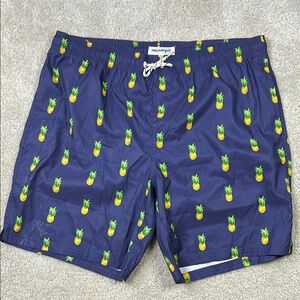 Maamgic Pineapple Quick Dry Swim Trunks NWT